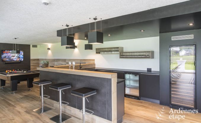 Ferienhaus f�r 15 Personen in Libramont mit Hallenbad, Sauna und privatem Garten am Wasser