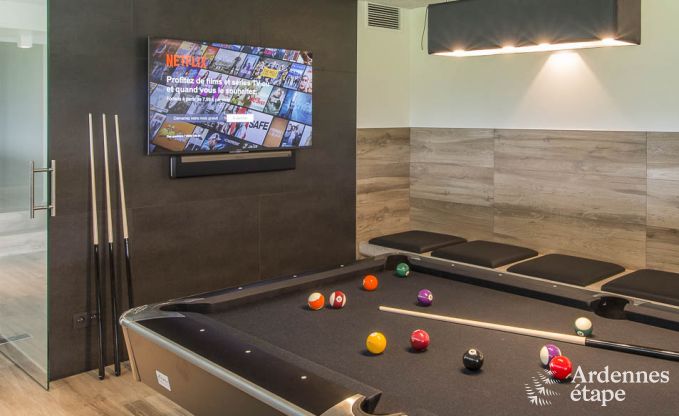 Ferienhaus f�r 15 Personen in Libramont mit Hallenbad, Sauna und privatem Garten am Wasser