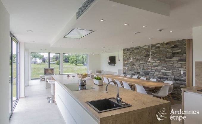 Ferienhaus f�r 15 Personen in Libramont mit Hallenbad, Sauna und privatem Garten am Wasser