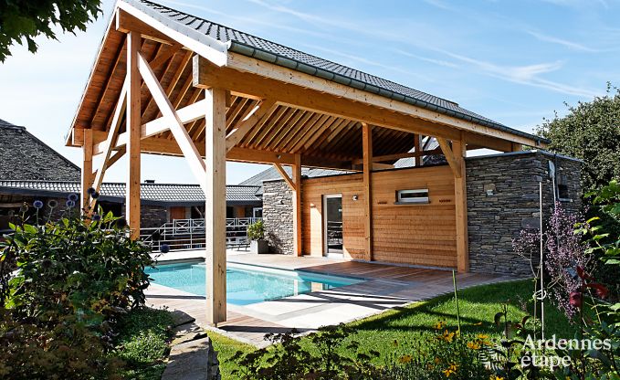 Ferienhaus Lierneux 14 Pers. Ardennen Schwimmbad Wellness