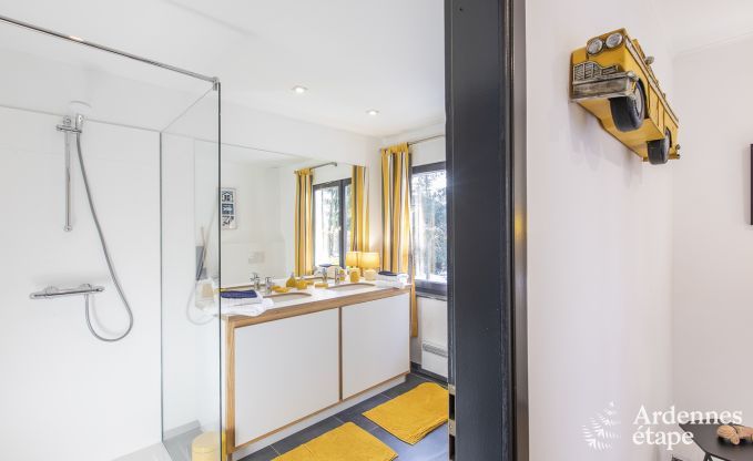 Ferienhaus in Malmedy, Ardennen, 3 Schlafzimmer, 3 Badezimmer, Babyausstattung, Terrasse, privater Garten, gesicherter Fahrradunterstand