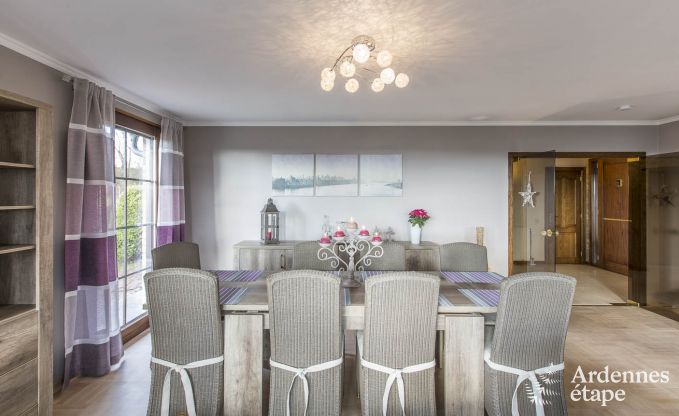 Ferienhaus mit Sauna, Whirlpool, Spielen und sch�ner Aussicht auf die H�gel von Malmedy. 6/8 Pers. Ardennen