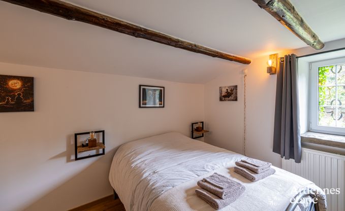 Charmantes Ferienhaus in Manhay fr 8 Personen, mit beheiztem Auenpool, privatem Teich und Fahrradgarage am Waldrand