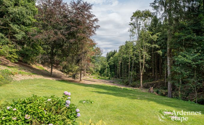 Charmantes Ferienhaus in Manhay fr 8 Personen, mit beheiztem Auenpool, privatem Teich und Fahrradgarage am Waldrand