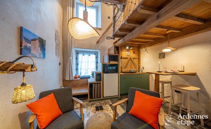 Originelles und gem�tliches Ferienhaus f�r 2 Personen in Manhay mit privater Terrasse und Holzpelletkamin