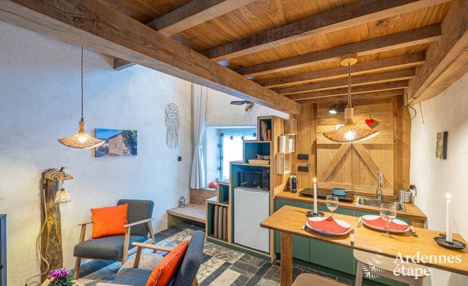 Originelles und gem�tliches Ferienhaus f�r 2 Personen in Manhay mit privater Terrasse und Holzpelletkamin