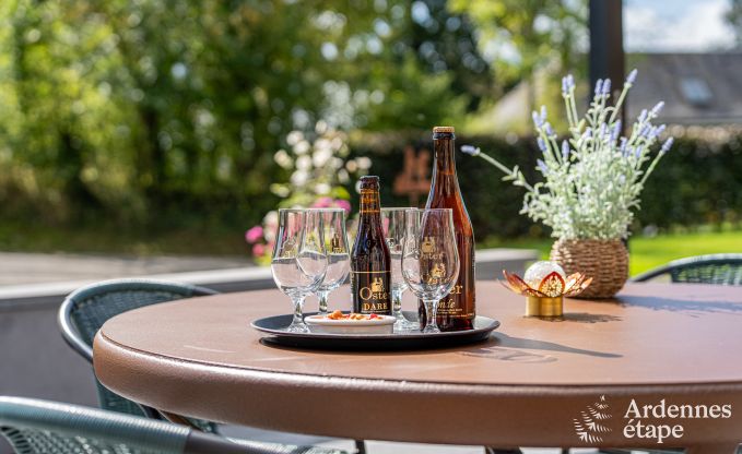 Familienfreundliches und modern eingerichtetes Ferienhaus Oster f�r 4 Personen mit Privatterrasse und Garten