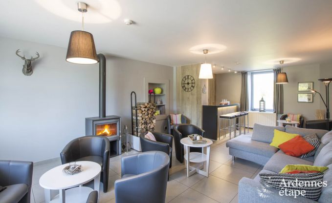 Ferienhaus mit Sauna und Spielen Manhay 20 Pers. Ardennen Wellness
