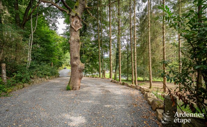 Charmantes Ferienhaus in Manhay fr 8 Personen, mit beheiztem Auenpool, privatem Teich und Fahrradgarage am Waldrand
