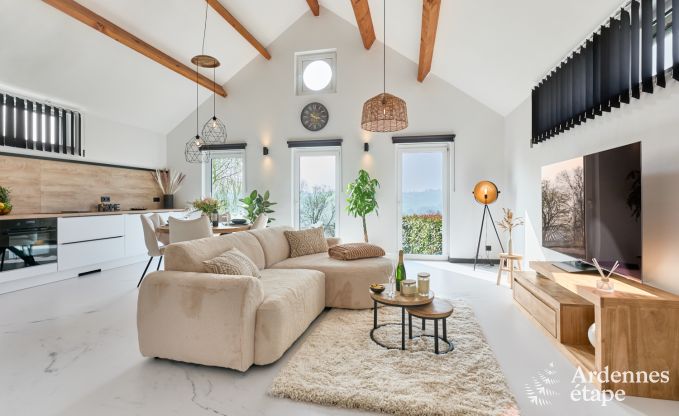 Romantisches Ferienhaus in Marchin f�r 2 Personen mit privatem Wellnessbereich und herrlichem Ausblick