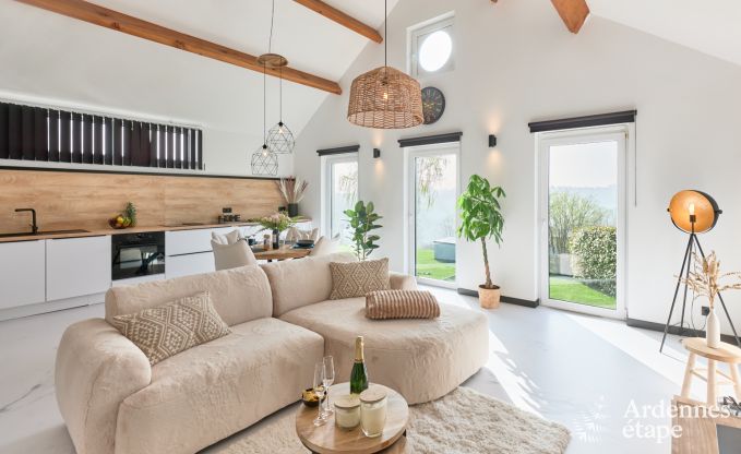 Romantisches Ferienhaus in Marchin f�r 2 Personen mit privatem Wellnessbereich und herrlichem Ausblick