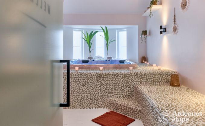 Romantisches Ferienhaus in Marchin f�r 2 Personen mit privatem Wellnessbereich und herrlichem Ausblick