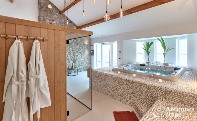 Romantisches Ferienhaus in Marchin f�r 2 Personen mit privatem Wellnessbereich und herrlichem Ausblick