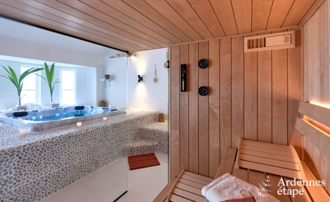 Romantisches Ferienhaus in Marchin f�r 2 Personen mit privatem Wellnessbereich und herrlichem Ausblick