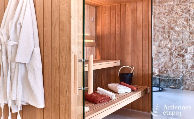 Romantisches Ferienhaus in Marchin f�r 2 Personen mit privatem Wellnessbereich und herrlichem Ausblick