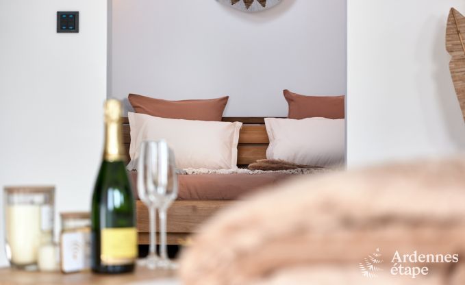 Romantisches Ferienhaus in Marchin fr 2 Personen mit privatem Wellnessbereich und herrlichem Ausblick