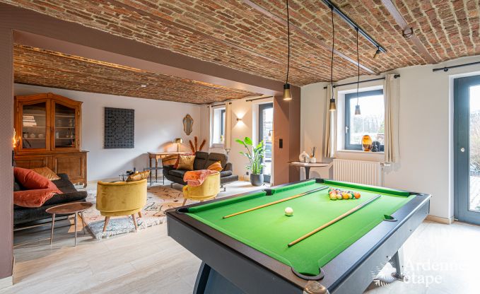 Ferienvilla in Ohey: luxuri�ser Aufenthalt f�r 10 Personen mit Sauna, Jacuzzi und privatem Garten