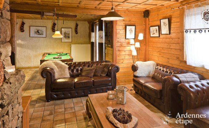Gerumiges Chalet in Ovifat, Ardennen, 16 Personen, 8 Schlafzimmer, 3 Badezimmer, Sauna, Billard, Garten mit privater Terrasse