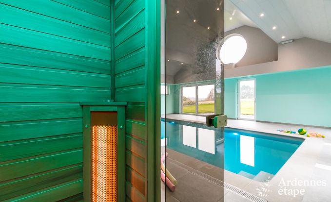 Ferienhaus Paliseul 14 Pers. Ardennen Schwimmbad Wellness Behinderten gerecht