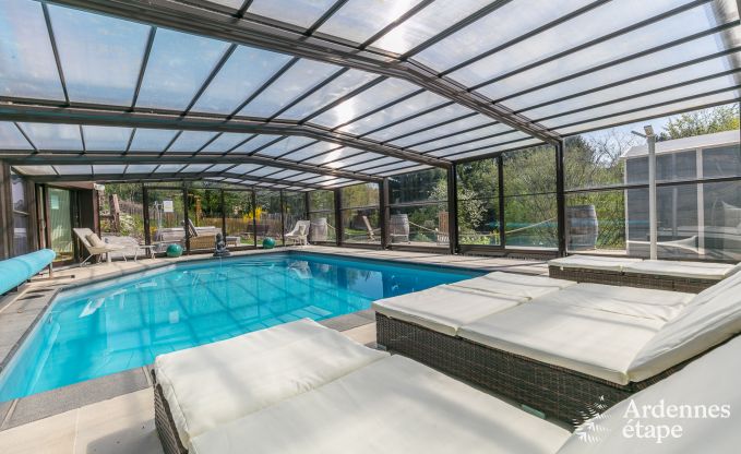 Luxusvilla in Redu, Ardennen, 9 Personen, Auenpool, Sauna, Dampfbad, Innen- und Auenwhirlpool, Privatgarten, vollstndige Ausstattung