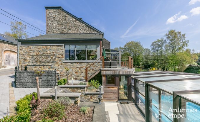 Luxusvilla in Redu, Ardennen, 9 Personen, Auenpool, Sauna, Dampfbad, Innen- und Auenwhirlpool, Privatgarten, vollstndige Ausstattung