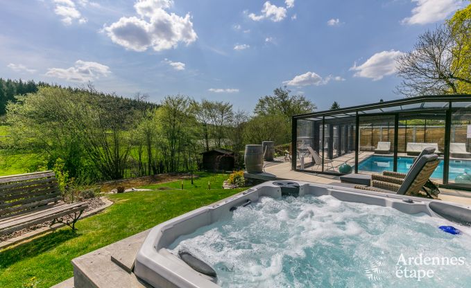 Luxusvilla in Redu, Ardennen, 9 Personen, Auenpool, Sauna, Dampfbad, Innen- und Auenwhirlpool, Privatgarten, vollstndige Ausstattung