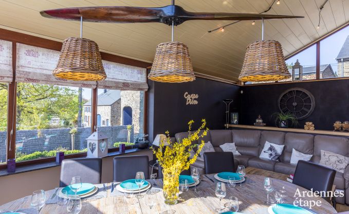 Luxusvilla in Redu, Ardennen, 9 Personen, Au�enpool, Sauna, Dampfbad, Innen- und Au�enwhirlpool, Privatgarten, vollst�ndige Ausstattung