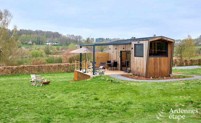 Romantisches Tiny House in Redu: Aufenthalt f�r 2 in den Ardennen mit privater Terrasse und Panoramablick