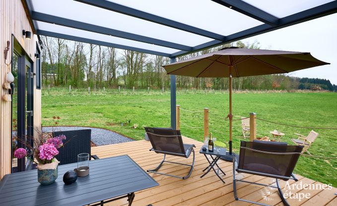 Romantisches Tiny House in Redu: Aufenthalt f�r 2 in den Ardennen mit privater Terrasse und Panoramablick