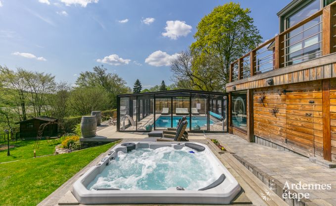 Luxusvilla in Redu, Ardennen, 9 Personen, Auenpool, Sauna, Dampfbad, Innen- und Auenwhirlpool, Privatgarten, vollstndige Ausstattung