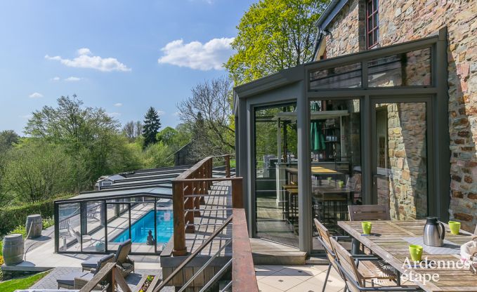 Luxusvilla in Redu, Ardennen, 9 Personen, Auenpool, Sauna, Dampfbad, Innen- und Auenwhirlpool, Privatgarten, vollstndige Ausstattung