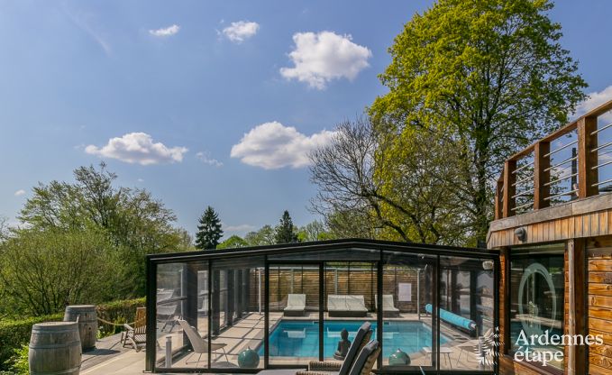 Luxusvilla in Redu, Ardennen, 9 Personen, Auenpool, Sauna, Dampfbad, Innen- und Auenwhirlpool, Privatgarten, vollstndige Ausstattung