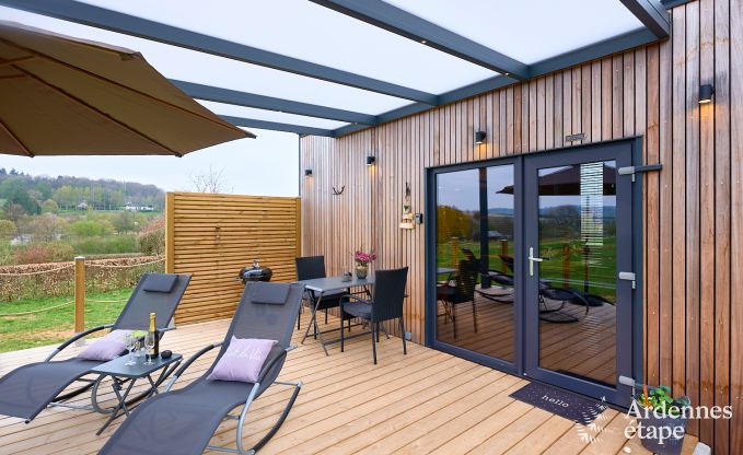 Romantisches Tiny House in Redu: Aufenthalt f�r 2 in den Ardennen mit privater Terrasse und Panoramablick