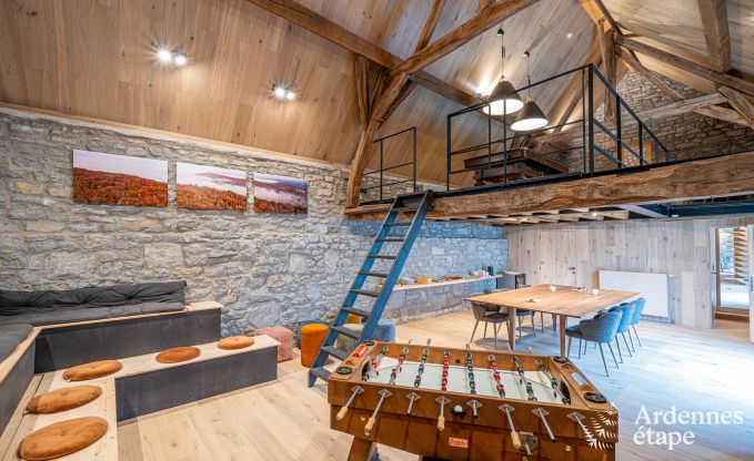 Charmantes Ferienhaus mit Kicker, Billard, Kamin und privatem Garten in Rochefort: geeignet f�r 6 Personen