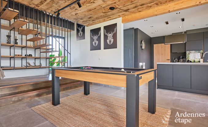 Ferienhaus in Saint-Hubert: komfortable Unterkunft fr 6 Personen mit Sauna, Spielzimmer und privatem Garten in den Ardennen