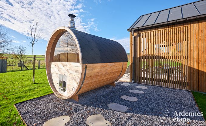 Ferienhaus in Saint-Hubert: komfortable Unterkunft fr 6 Personen mit Sauna, Spielzimmer und privatem Garten in den Ardennen