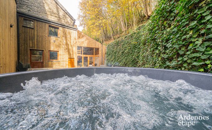 Hundefreundliches Ferienhaus mit Jacuzzi und Holzkohlegrill fr 9 Personen in Saint-Hubert, Ardennen.