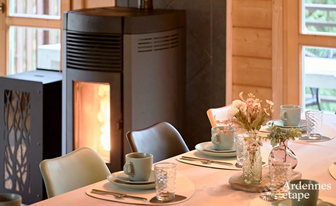 Gerumiges Chalet in Somme-Leuze fr 8 Personen mit 4 Schlafzimmern, 3 Badezimmern, Holzpelletofen und Privatgarten