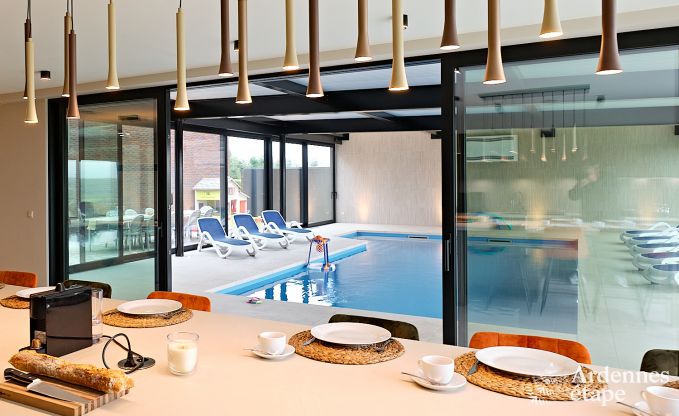Ultramoderne Villa in Somme-Leuze fr 12 Personen mit Hallenbad, Sauna und Privatgarten