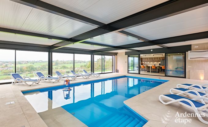 Ultramoderne Villa in Somme-Leuze fr 12 Personen mit Hallenbad, Sauna und Privatgarten