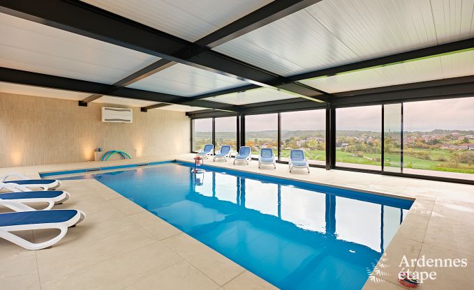 Ultramoderne Villa in Somme-Leuze fr 12 Personen mit Hallenbad, Sauna und Privatgarten