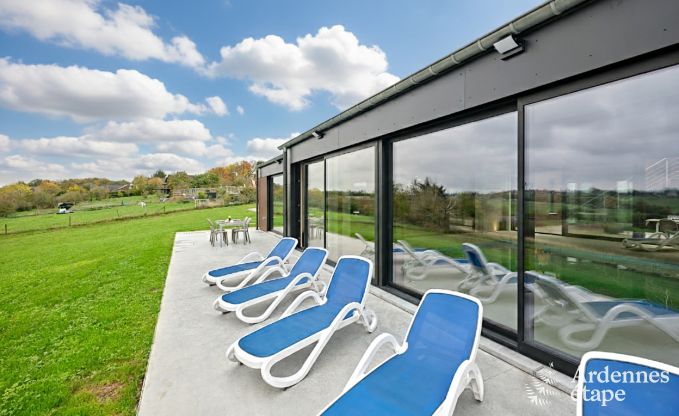 Ultramoderne Villa in Somme-Leuze fr 12 Personen mit Hallenbad, Sauna und Privatgarten