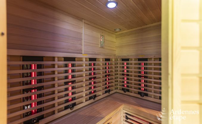 Ferienhaus in Stavelot: Aufenthalt in den Ardennen fr 10 Personen mit Sauna und privatem Garten
