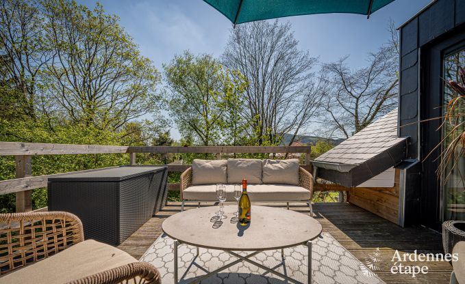 Komfortables Chalet f�r 4 Personen in Stoumont mit 2 Schlaf- und Badezimmern Outdoor-Jacuzzi und Sauna