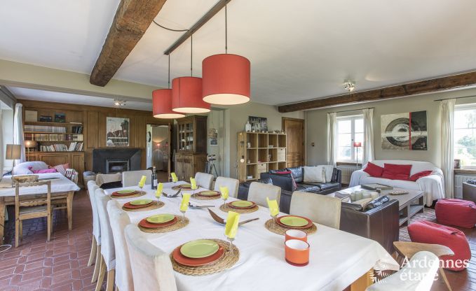 Gerumiges Ferienhaus fr 9 Personen in Tinlot mit 4 Schlaf- und Badezimmern, Schwimmbad, Privatgarten und Spielmglichkeiten