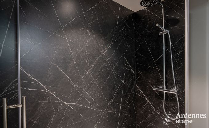 Gerumiges Chalet fr 8 Personen in Trois-Ponts mit Innen-Auenschwimmbad, Sauna und privater Terrasse am Wasser