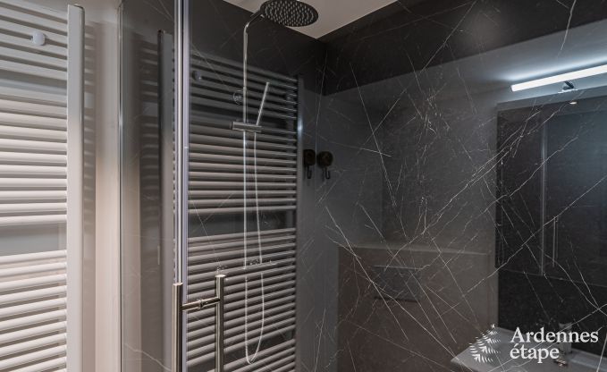 Gerumiges Chalet fr 8 Personen in Trois-Ponts mit Innen-Auenschwimmbad, Sauna und privater Terrasse am Wasser