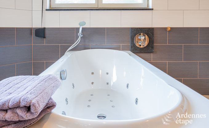 Ferienhaus in Vencimont, Ardennen, 12 Personen, 4 Schlafzimmer, privater Sauna, Billard, Garten am Wasser