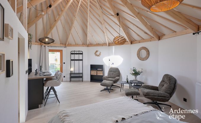 Einzigartige Jurte fr 2 Personen in Vielsalm mit modernem Badezimmer, Privatgarten und Fahrradabstellplatz