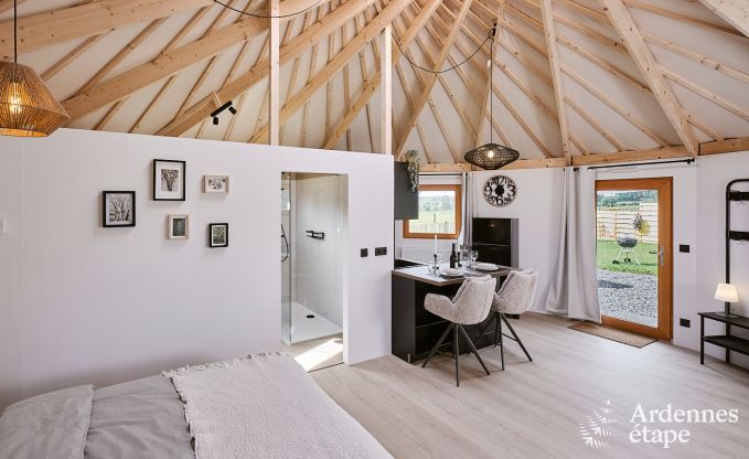 Einzigartige Jurte fr 2 Personen in Vielsalm mit modernem Badezimmer, Privatgarten und Fahrradabstellplatz